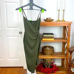 PLT US 2 Green Strap Dress